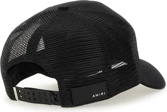 Amiri Mens Baseball Cap With Logo Black Cotton Hat