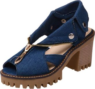 Generic Womens Sandals with Heel, Elegant Block Heel, Beige, Comfortable High Shoes, Womens Summer Heel Shoes, Non-Slip Sandals with Peep-Toe High Heels with 