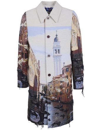 Comme Des Gar&ccedil;ons Venezia Embroidered Jacquard Coat