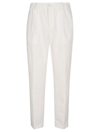Herno Technical Seersucker Chino Trousers With Relaxed Fit