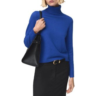 Mango Turtleneck Sweater in Vibrant Blue at Nordstrom, Size X-Small