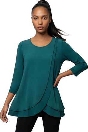 Jessica London Double Layer Tunic in Mystic Pine at Nordstrom, Size 12