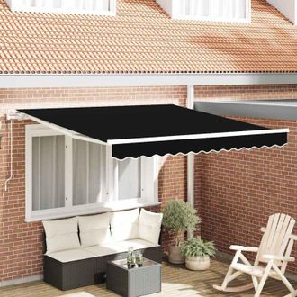 vidaXL Toldo Retr&aacute;ctil 350 X 250 Cm Negro Vidaxl