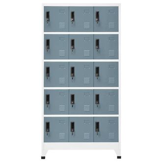 Berkfield Home Locker Cabinet Light Grey & Dark Grey 90x40x180 cm Steel | Size: 90 x 40 x 180 cm