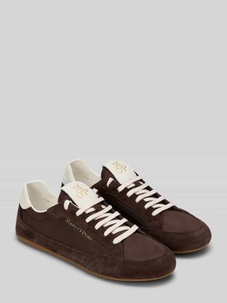 Marc O'Polo Sneaker aus echtem Leder in Dunkelbraun, Gr&ouml;&szlig;e 36