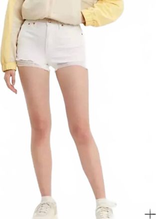 Levi's High Rise Shorts In White