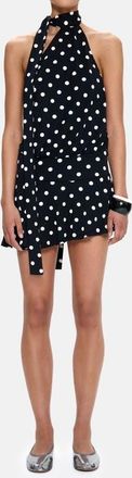 Jaded London Enya Backless Polka Dot Minidress in Black at Nordstrom, Size 10