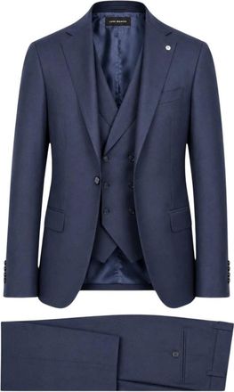 Luigi Bianchi Mantova Single Breasted Suit - Heren - Business pakken - Blauw - L - Kostuums
