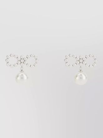 Self Portrait stud earrings clustered beads pearl detail