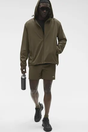 Alo | Performance On-The-Go Jacket in Olive Tree Green, Size: Medium
