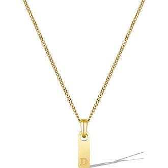 Vincero Mens Initial Pendant Necklace in Gold - D at Nordstrom