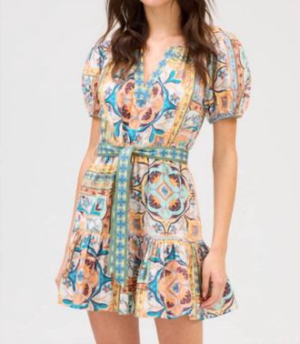Allison Isabella Mini Dress In Scarf Print