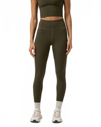 Travis Mathew Moveknit Bonded Leggings In Grape Leaf
