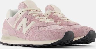 New Balance Womens 574 Shoes In Rose Sugar With Permafrost