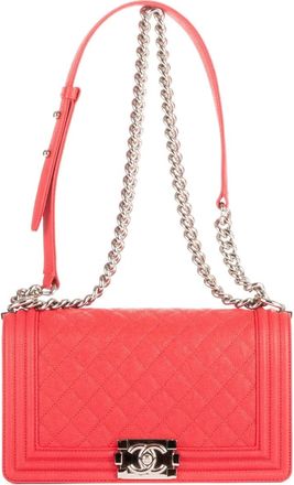 Chanel Borsa a spalla Boy media - Rosso