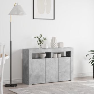 Berkfield Home Sideboard Concrete Grey Engineered Wood 116 x 30 x 75 cm