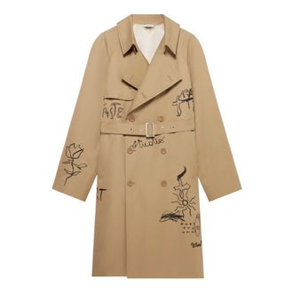 1989 STUDIO 1989 Studio, Jassen, Heren, Bruin, S, Katoen, Dubbelborstige stofjas