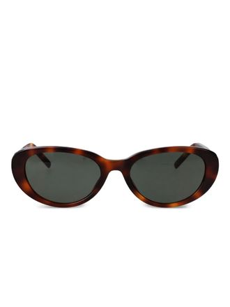 Saint Laurent Eyewear cat-eye sunglasses - women - Acetate - 55 - Brown