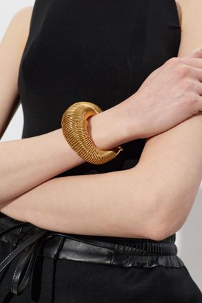 Alaia Brass Bracelet, Womens, Gold