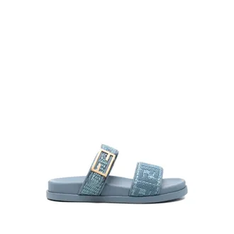 Fendi Feel Slide Buckled Flat Sandals