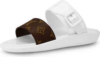 Louis Vuitton (WMNS) LOUIS VUITTON Sunbath Slides White 1A66X3