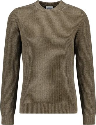 Profuomo Ppxj 30034A Ronde Hals Trui - Heren - Ronde hals truien - Groen - 2XL - Katoen - Truien & Vesten
