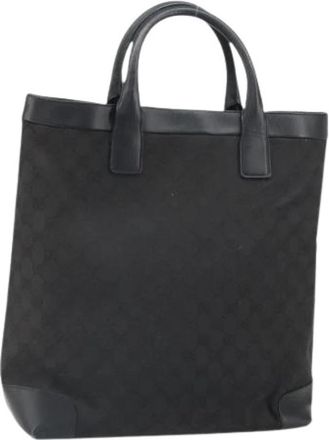 Gucci Pre-owned Canvas Tote Bag - Dames - Vintage Shopper - Zwart - ONE Size - Vintage