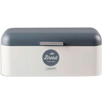Maestro Mr-1772 Caja Para Pan Blanca Y Gris Dise&ntilde;o Retro