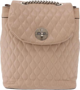 Bally Vintage Backpack Quilted Leather Leather Backpack Bag (Pre-Owned)