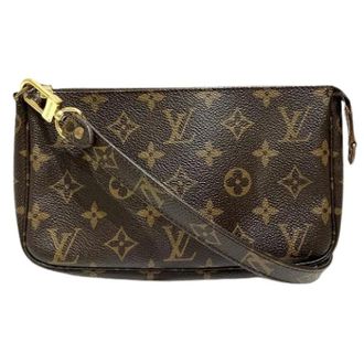Louis Vuitton Pre-owned Mini Bags, female, Brown, Size: ONE SIZE Pre-owned Pochette Accessoires Monogram Shoulder Bag
