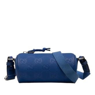 Gucci Pre-owned Vintage Schoudertas - Dames - Pre-owned - Blauw - Maat: ONE Size Leer