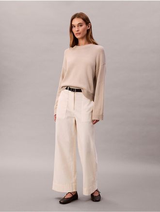 Calvin Klein Jeans Calvin Klein Womens Cropped Utility Pants - White - 10