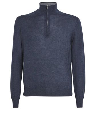 Fioroni Cashmere Cashmere Cashmere Quarter-Zip Sweater Size XXL