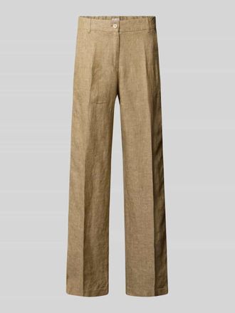 Brax Brax Regular Fit Leinenhose mit Galonstreifen Modell MAINE in Beige, Gr&ouml;&szlig;e 38K