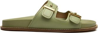 Cole Haan Womens Marisol Footbed Sandals - Green Leather - Size UK 7.5