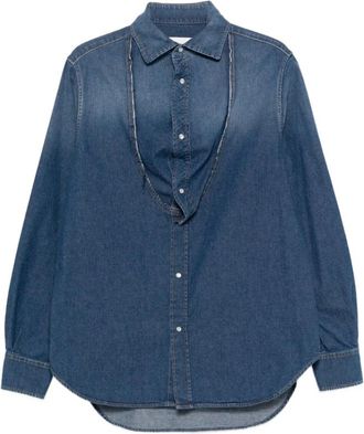 Maison Margiela Overhemd met Lange Mouwen en Knopen - Heren - Spijkeroverhemden - Blauw - L - Katoen - Overhemden