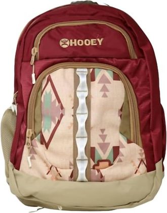 Hooey Unisex - Ox B Backpack In Burgundy/tan