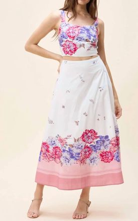 Cleobella Shea Ankle Skirt In Camellia Print