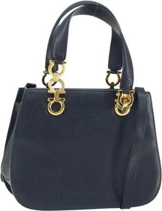 Ferragamo Pre-owned Handbags, female, Blue, Size: ONE SIZE Pre-owned Handbag