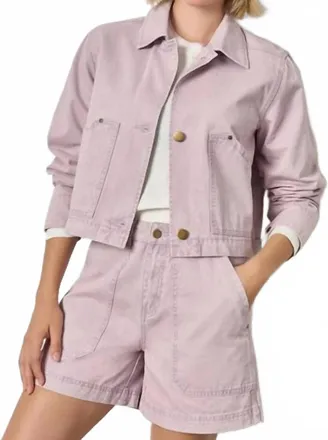 Lilla P Twill Utility Jacket In Thistle