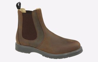 Grafters Weston Chelsea Boots Mens - Brown Leather - Size UK 5