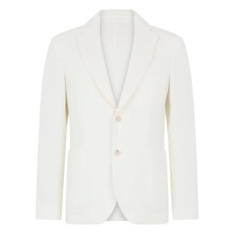 HUGO BOSS Hugo, Blazers, male, White, Size: M Single-breasted Jacket