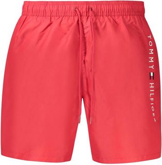 Tommy Hilfiger Mens Swim Trunks Logo - Orange - Size Small