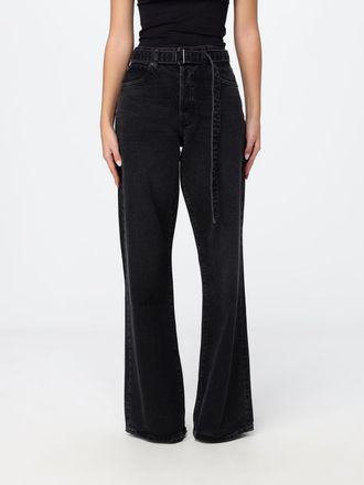 Frame Denim Jeans wide leg The Belted a vita alta con cintura in cotone rigenerativo