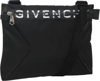 Givenchy Pre-owned Cross Body Bags, female, Black, Size: ONE SIZE Pre-owned Nylon Shoulder Bag