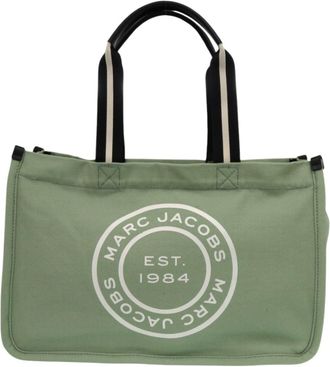Marc Jacobs Black Green White Canvas Tote Bag (Pre-Owned)