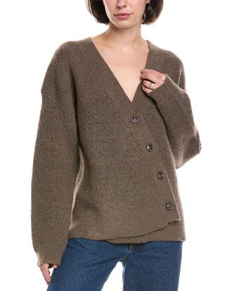 RD Style Eglantine Asymmetrical Wool-Blend Cardigan