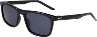 Nike Stijlvolle zonnebril - unisex - Zonnebrillen - Zwart - 56 MM - Leer - Accessoires