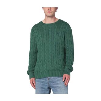 Polo Ralph Lauren Round-neck Knitwear, male, Green, Size: XL Crew-neck Sweater