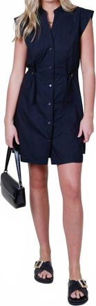 Derek Lam Peyton Sleeveless Shirt Dress In Black